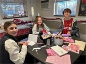 Teen Advisory Group Making Valentine Decorations