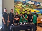 Trumbull Police Officers with Starbucks baristas