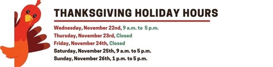 HOLIDAY HOURS