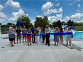 Ribbon cutting at Tashua Pool