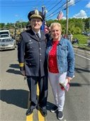 Police Chief Michael Lombardo and First Selectman Vicki Tesoro