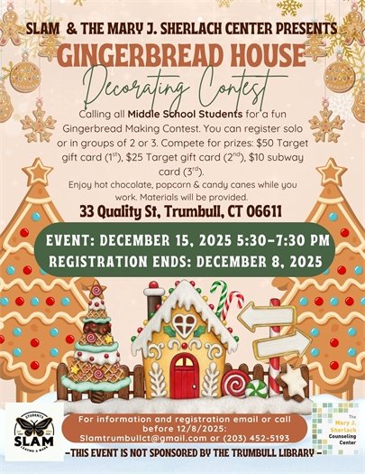 Gingerbread house event 