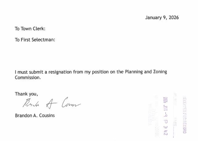 Resignation-Brandon Cousins